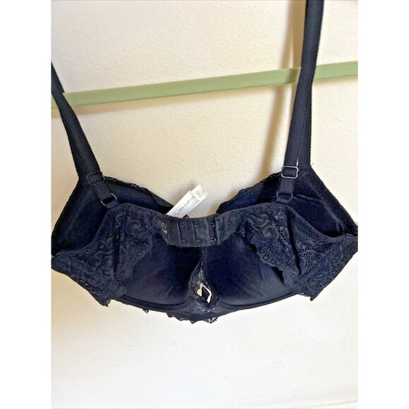 Gilligan & O'Malley Black Push-up Bra 34D Underwire Lace Padded - Picture 5 of 12
